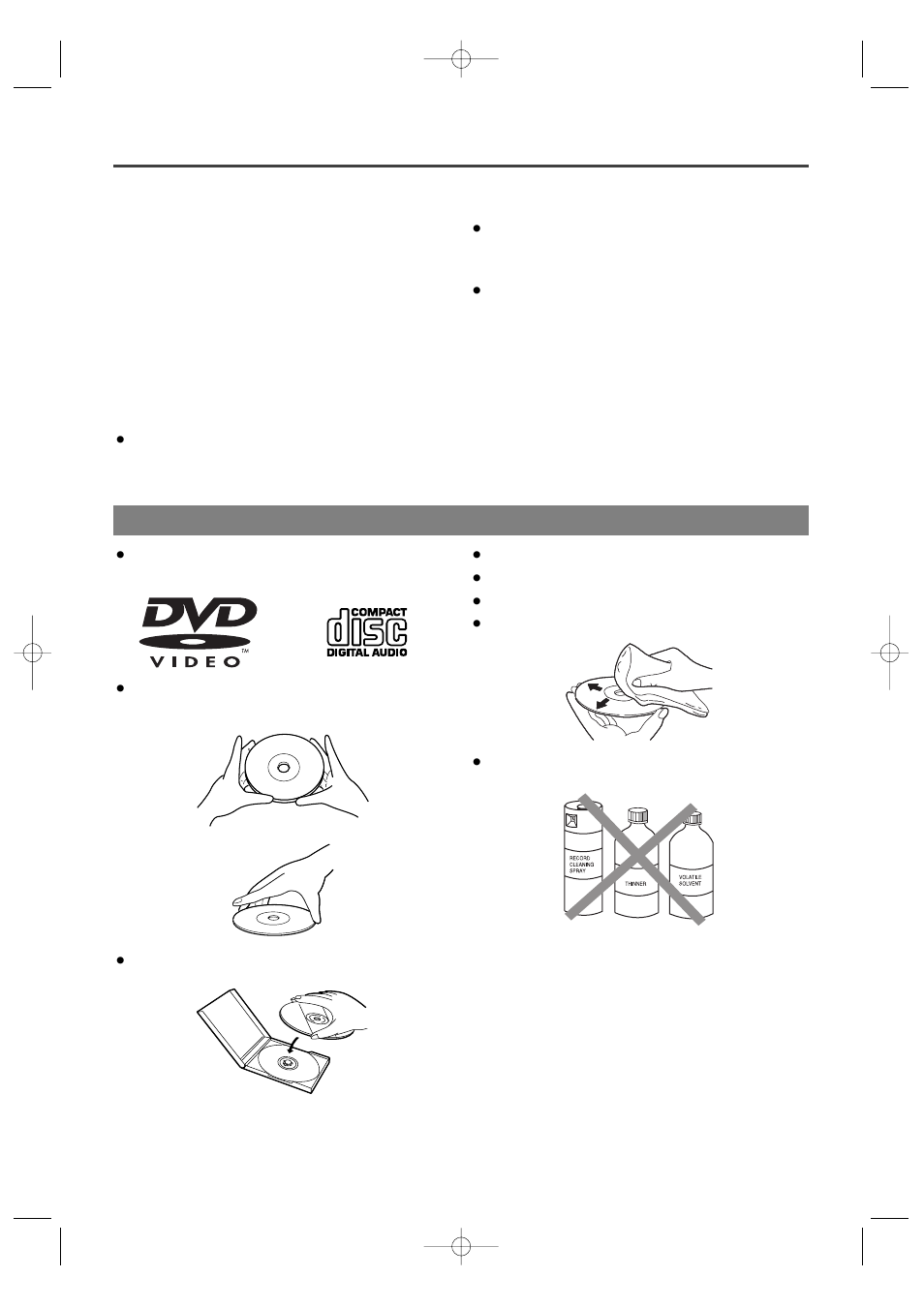 Handling precautions, Disc handling | Sylvania DVL100B User Manual | Page 27 / 32