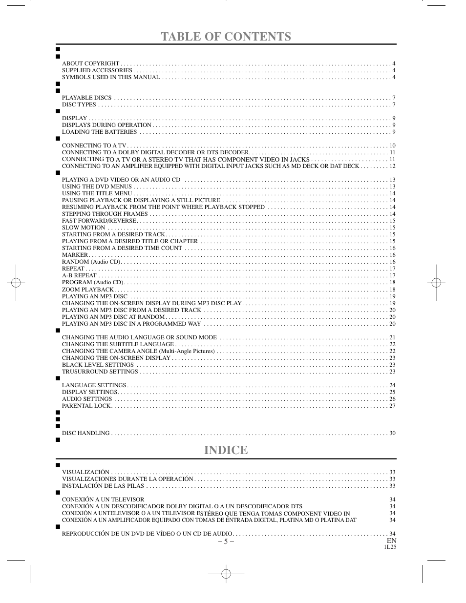 Sylvania DVL100C User Manual | Page 5 / 36