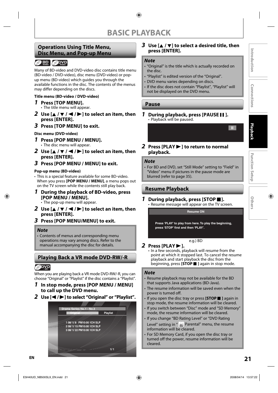 Basic playback | Sylvania NB500SL9 User Manual | Page 23 / 148