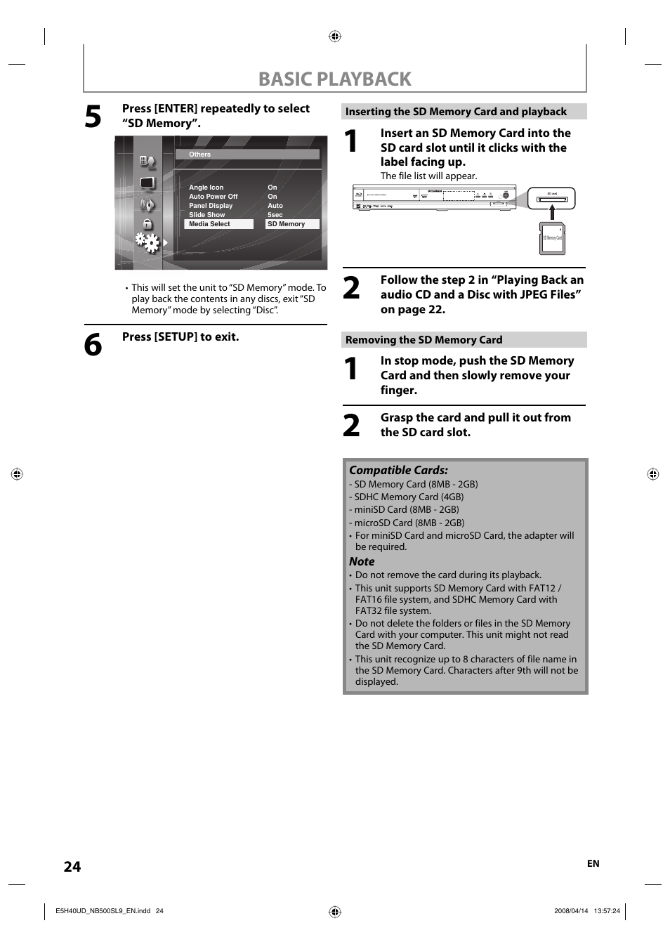 Basic playback | Sylvania NB500SL9 User Manual | Page 26 / 148