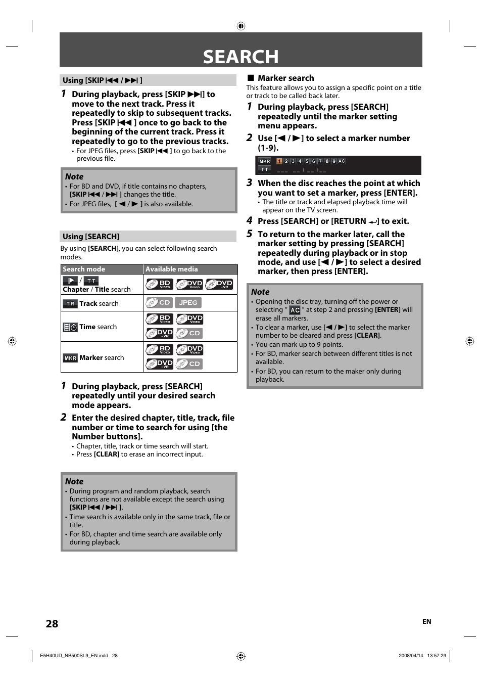 Search | Sylvania NB500SL9 User Manual | Page 30 / 148