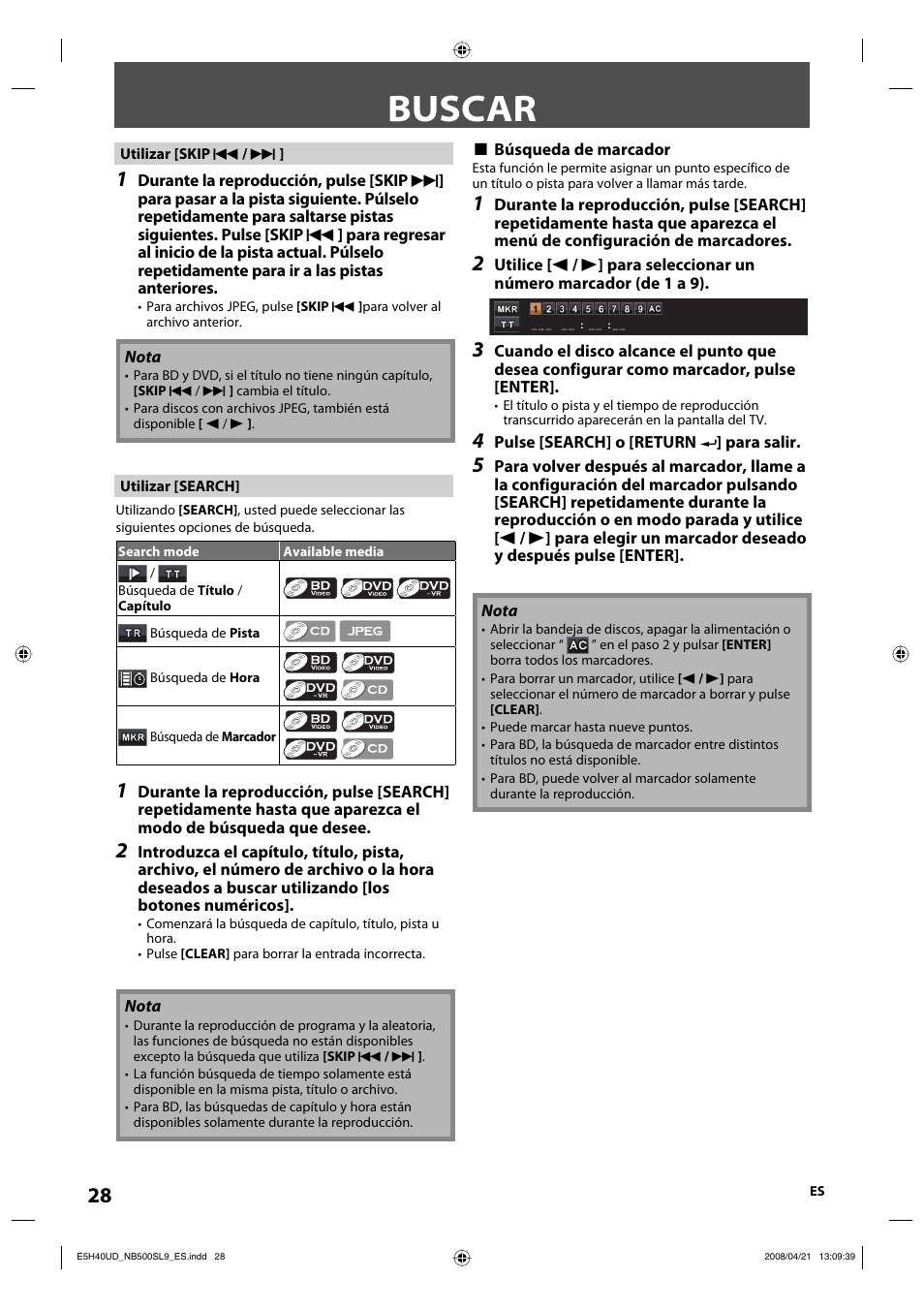 Buscar | Sylvania NB500SL9 User Manual | Page 79 / 148