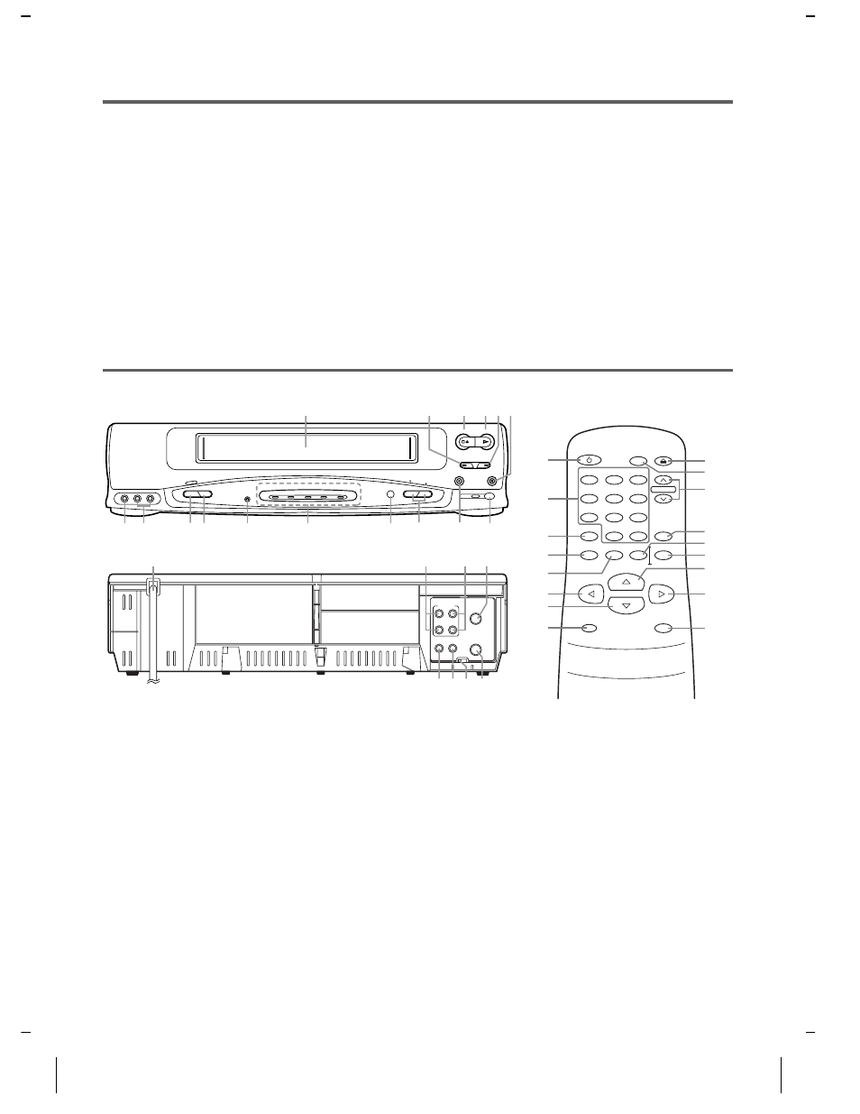 Features, Operating controls and functions, Hardware specifications | Automatic functions, Playback, Recording, Press to remove the tape from the vcr, Remote control, Vcr rear panel | Sylvania SSV6001 User Manual | Page 4 / 16