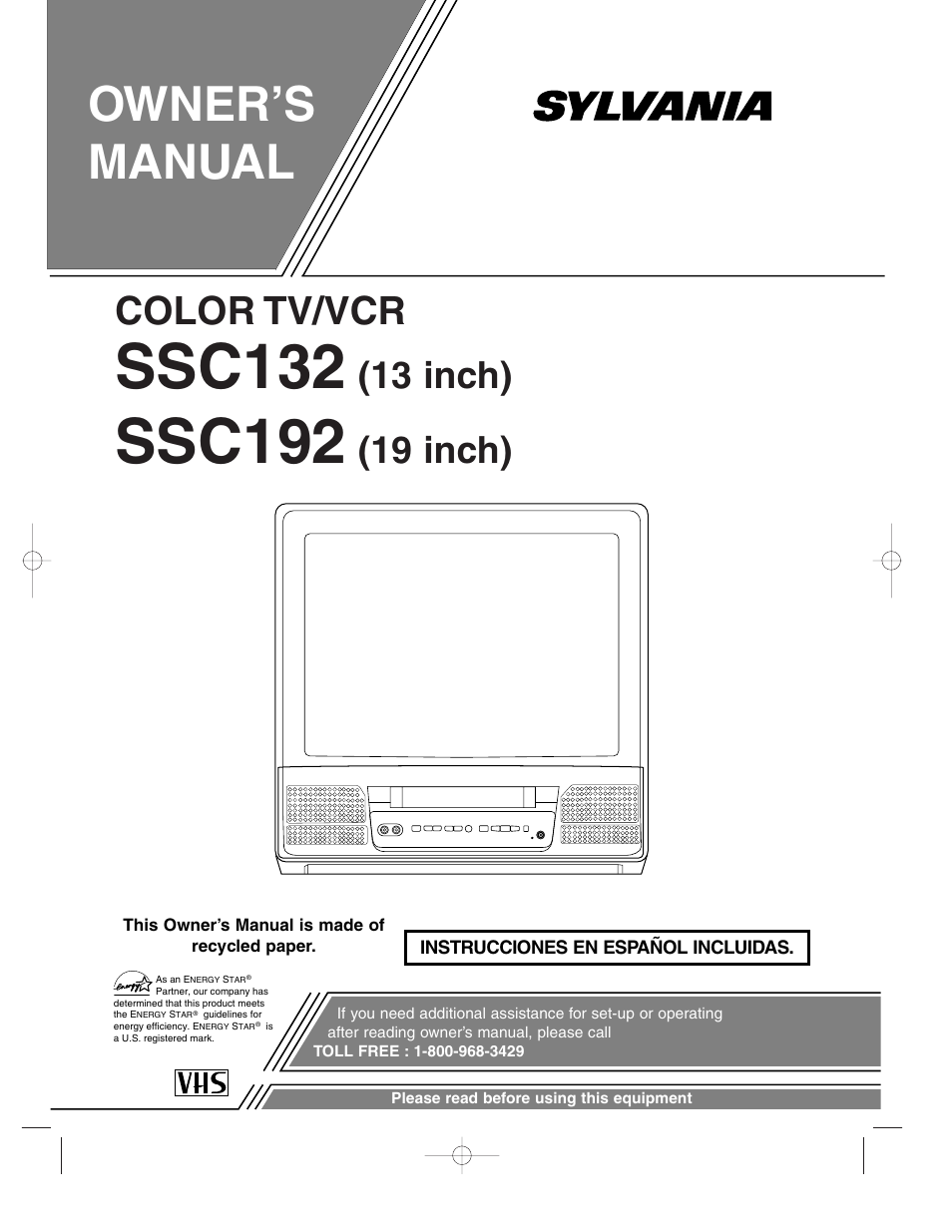 Sylvania 13 Inch SSC132 User Manual | 32 pages