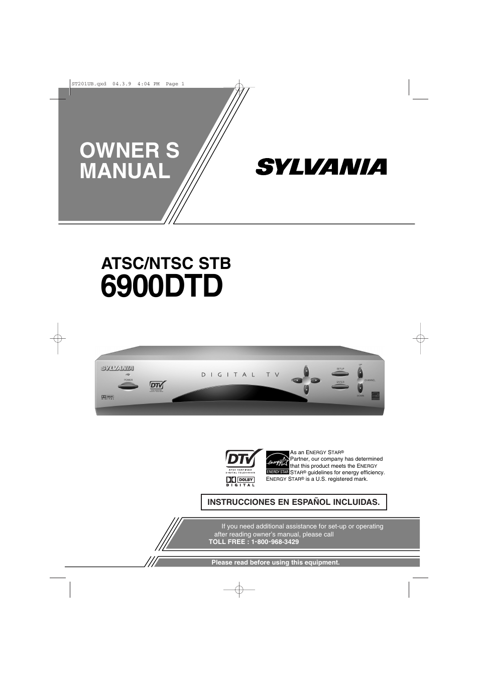 Sylvania 6900DTD User Manual | 96 pages