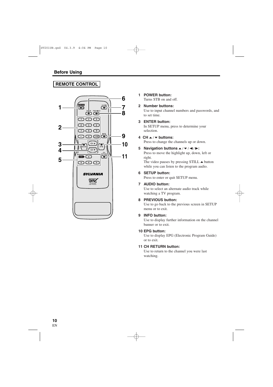 Sylvania 6900DTD User Manual | Page 10 / 96