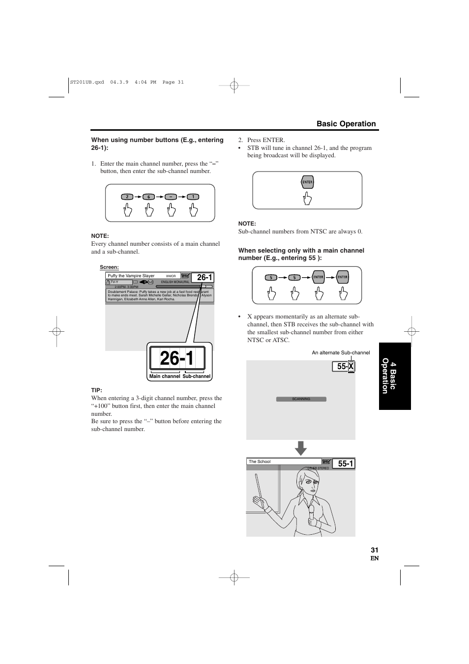 X 55-1 | Sylvania 6900DTD User Manual | Page 31 / 96