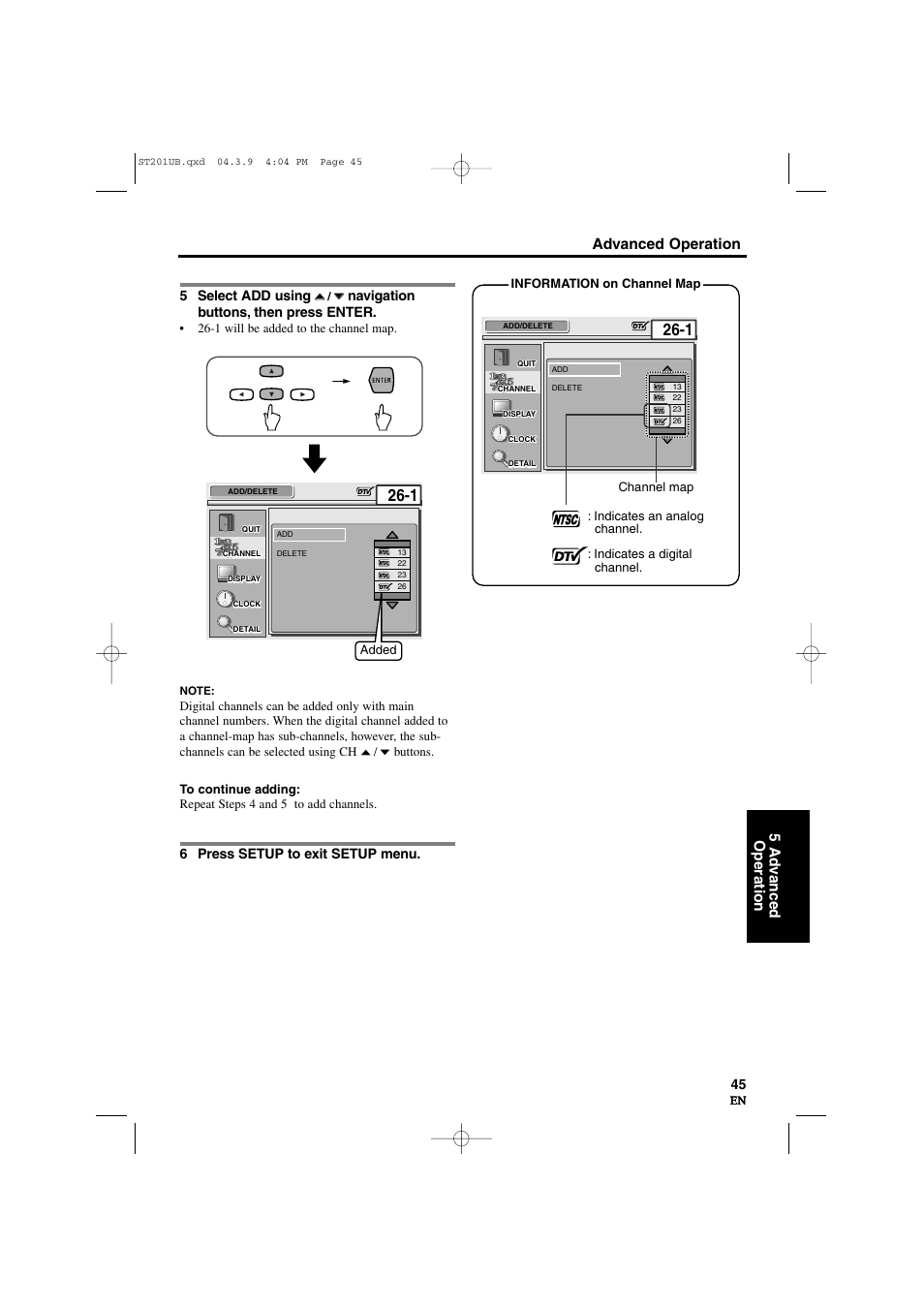 Advanced operation 5 ad v anced operation | Sylvania 6900DTD User Manual | Page 45 / 96
