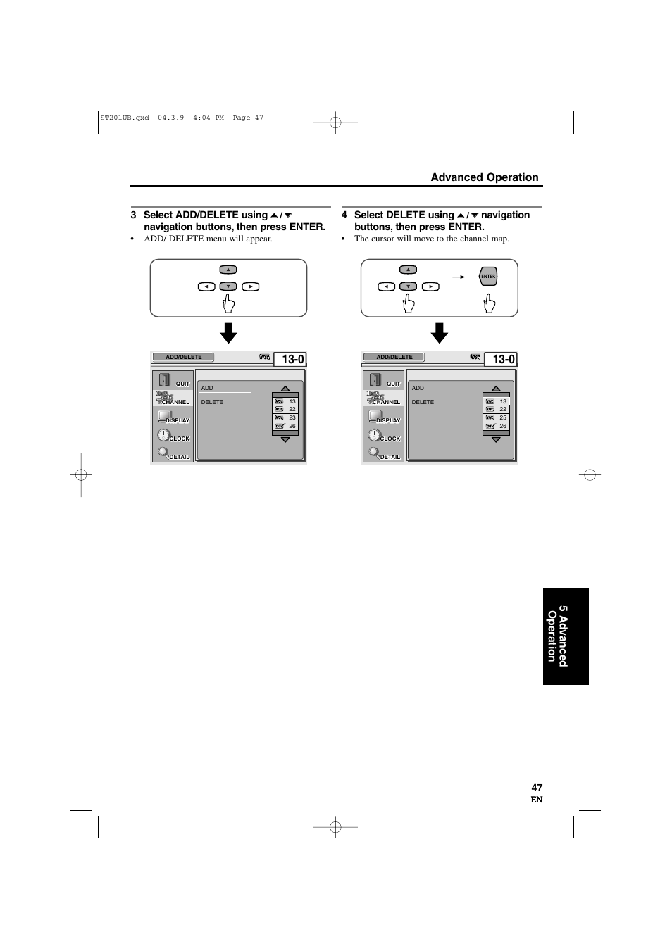 Advanced operation 5 ad v anced operation | Sylvania 6900DTD User Manual | Page 47 / 96