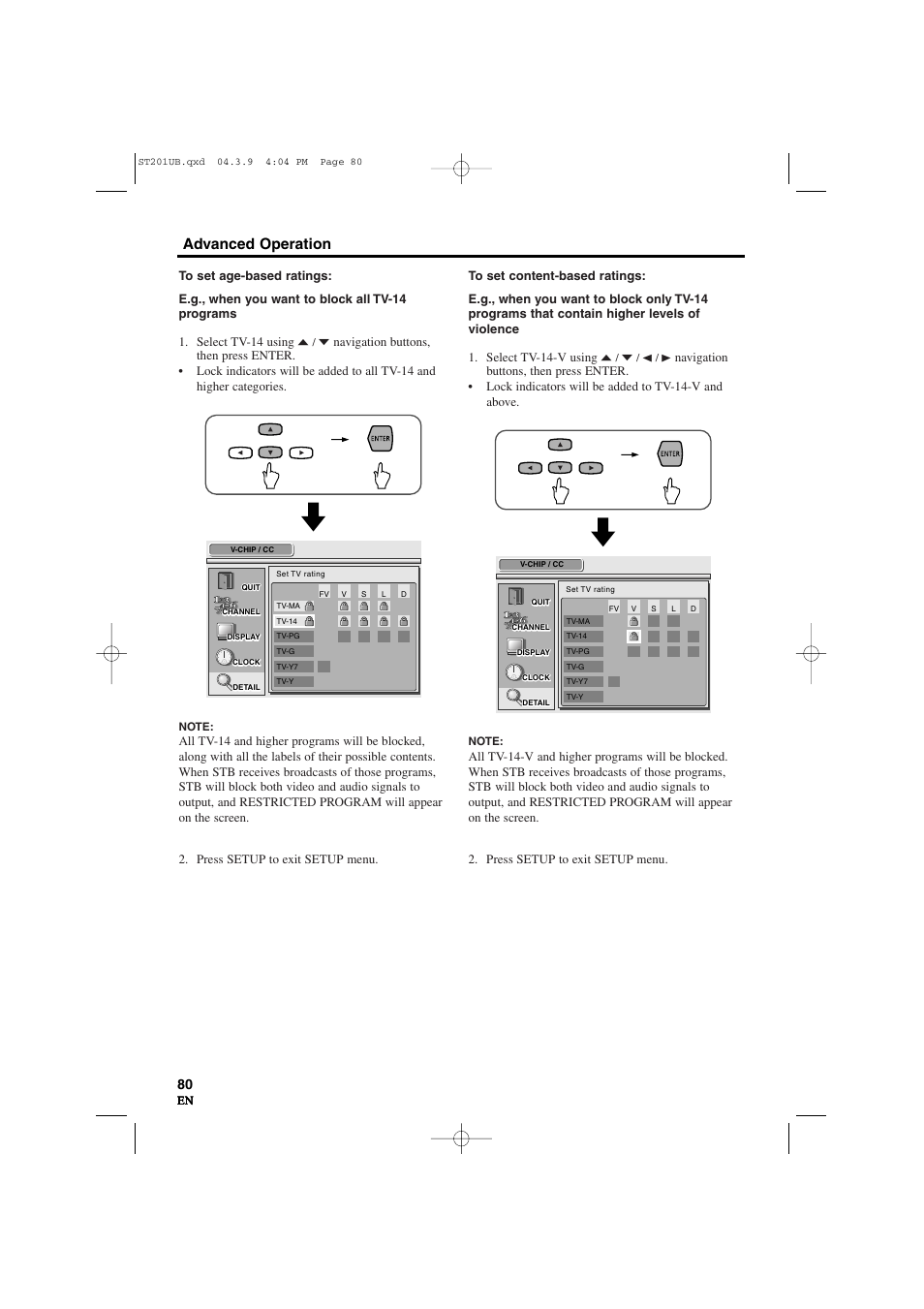 Advanced operation | Sylvania 6900DTD User Manual | Page 80 / 96