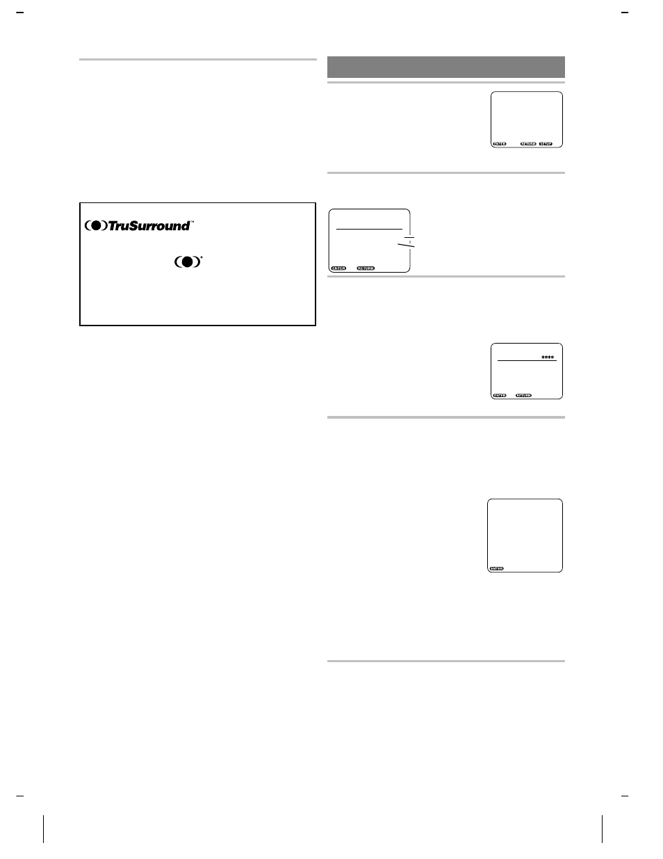 Parental lock, When level is selected, When change password is selected | Sylvania DVL1000 User Manual | Page 23 / 40
