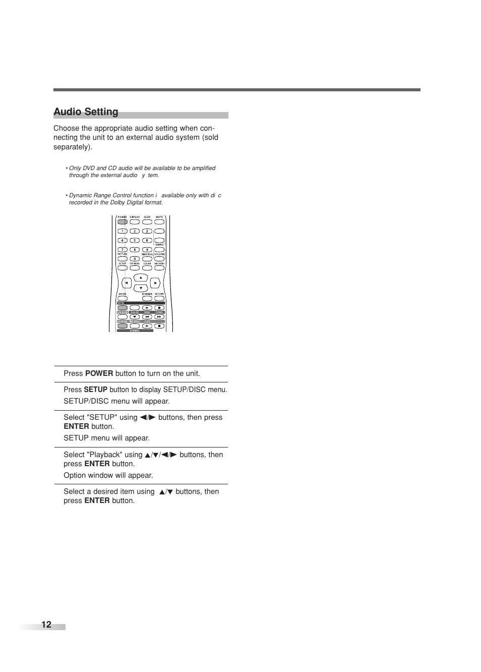 Audio setting | Sylvania SREC427 User Manual | Page 12 / 88