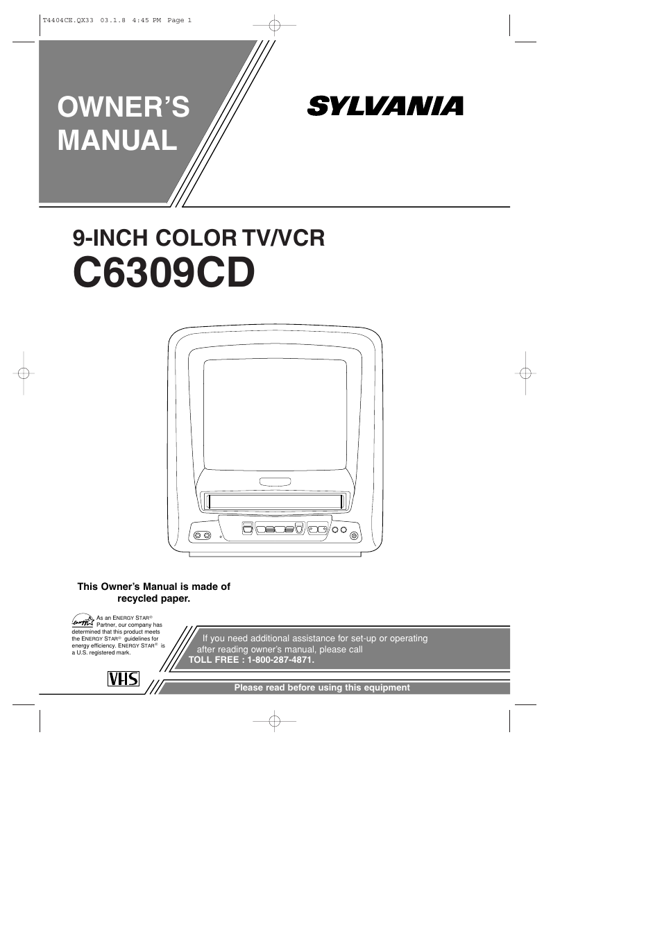 Sylvania C6309CD User Manual | 30 pages