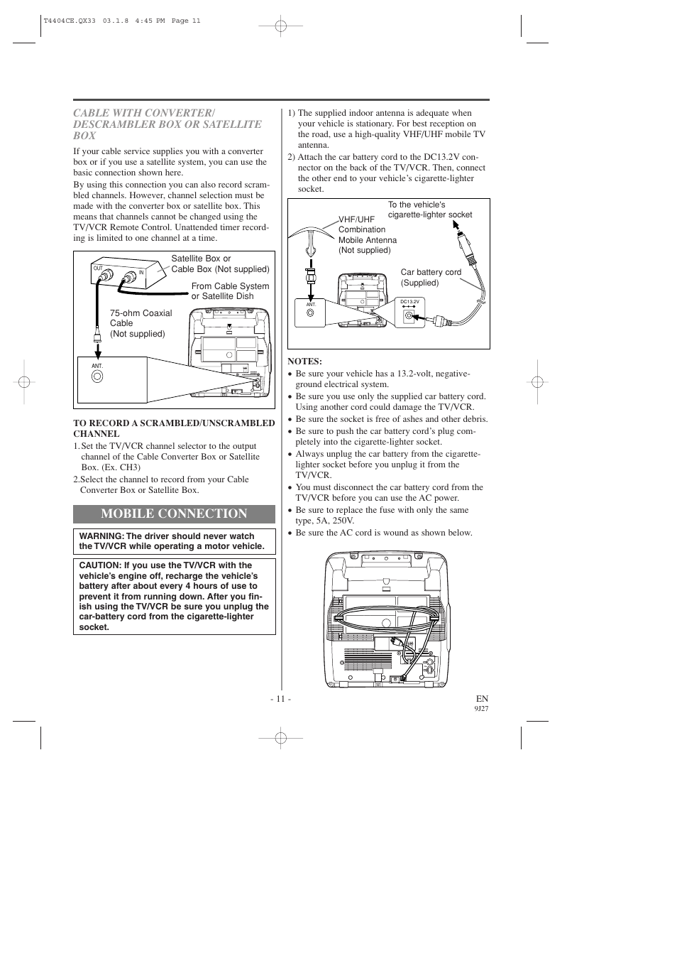 Mobile connection | Sylvania C6309CD User Manual | Page 11 / 30