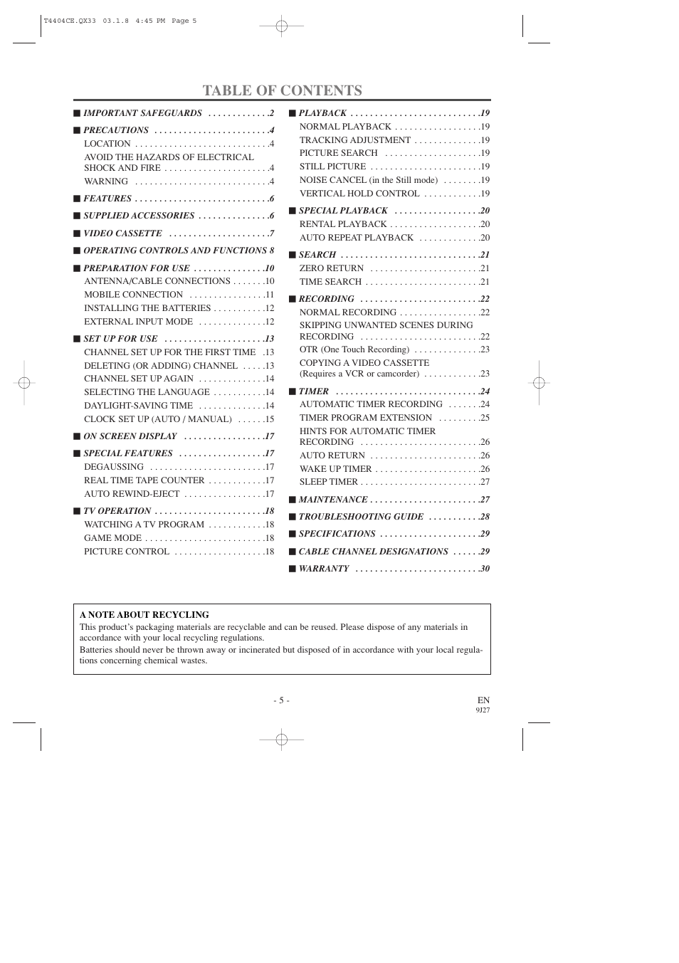 Sylvania C6309CD User Manual | Page 5 / 30