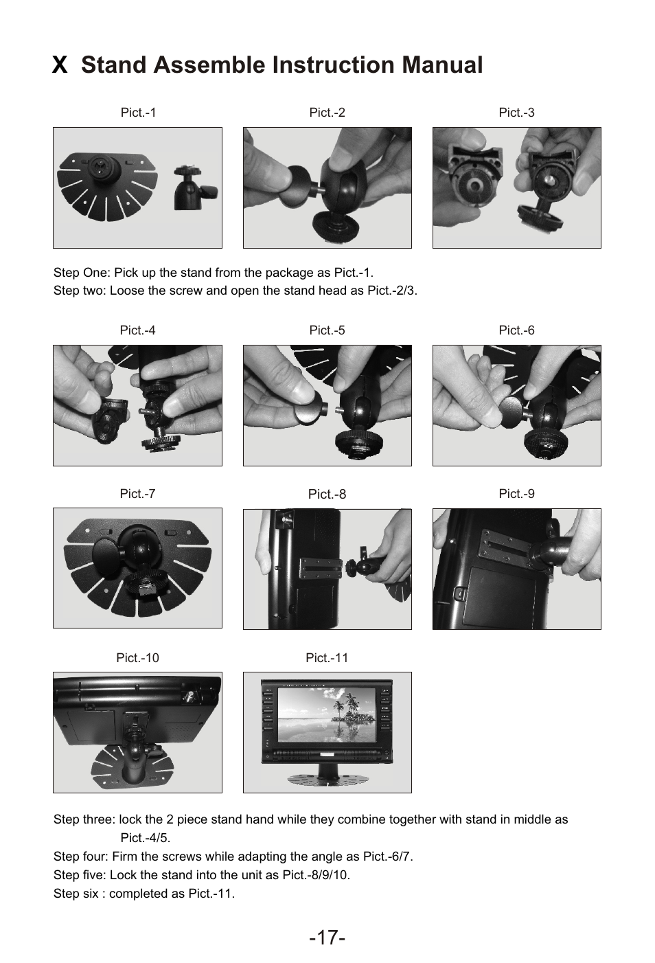 Т³гж 19, Xstand assemble instruction manual | Sylvania SRT702A User Manual | Page 19 / 20