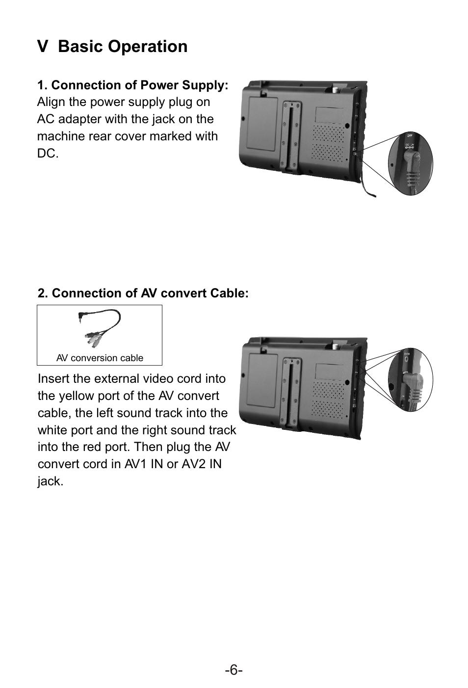 Т³гж 8, V basic operation | Sylvania SRT702A User Manual | Page 8 / 20