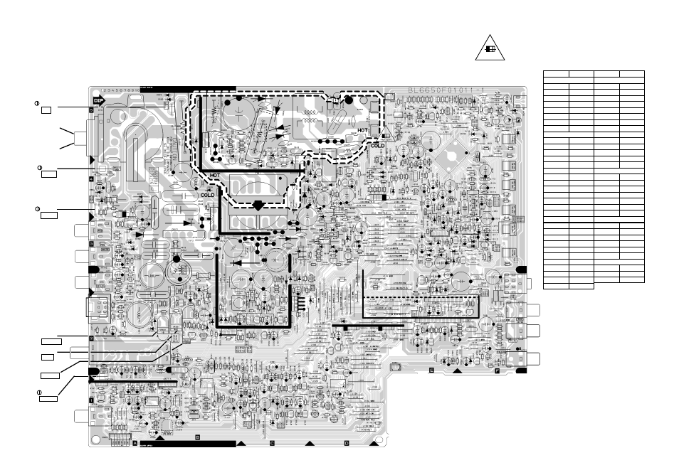 Cba views and test points, Main cba top view | Sylvania SRT2232X User Manual | Page 34 / 56