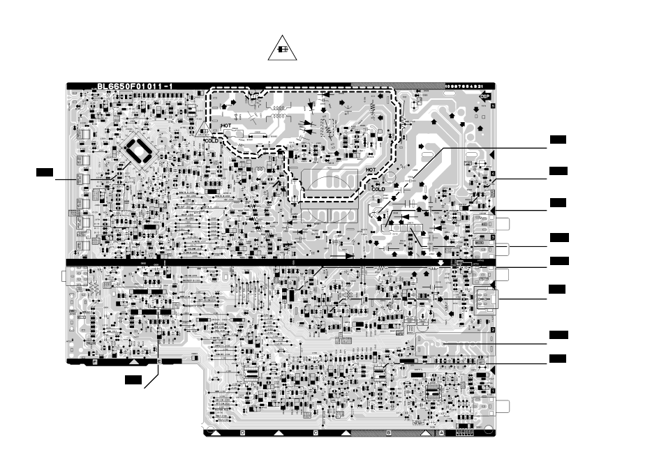 Main cba bottom view | Sylvania SRT2232X User Manual | Page 35 / 56