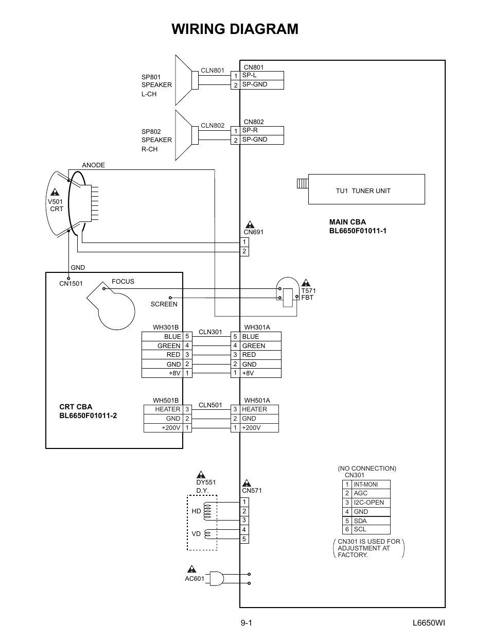 Wiring diagram | Sylvania SRT2232X User Manual | Page 38 / 56