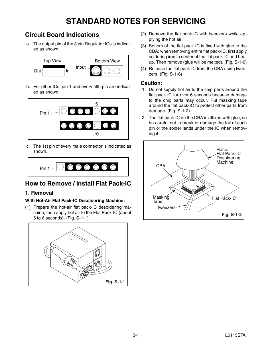 Standard notes for servicing, Circuit board indications, How to remove / install flat pack-ic | Sylvania SRT2232X User Manual | Page 8 / 56