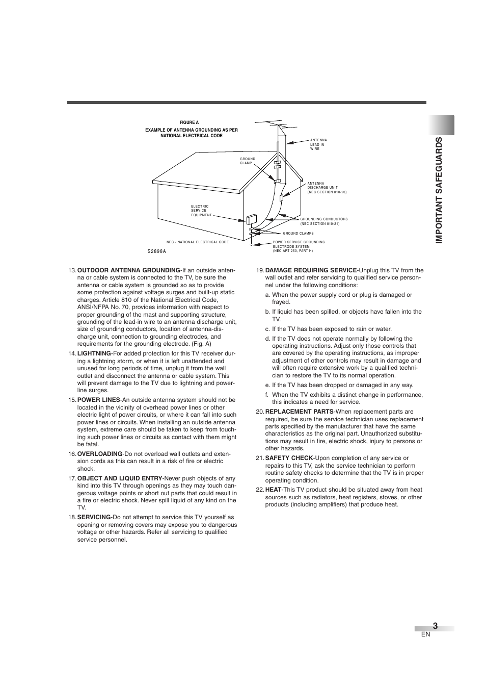 Impor t ant safegu ards | Sylvania SSGF4276 User Manual | Page 3 / 76