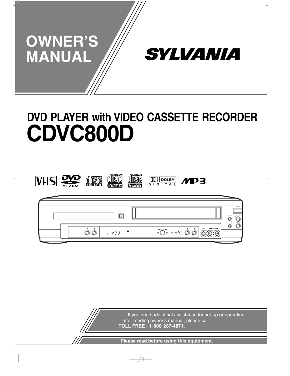 Sylvania CDVC800D User Manual | 36 pages