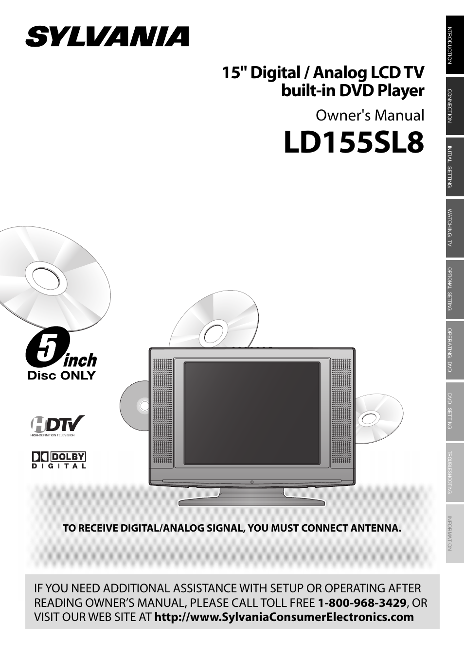 Sylvania LD155SL8 User Manual | 48 pages