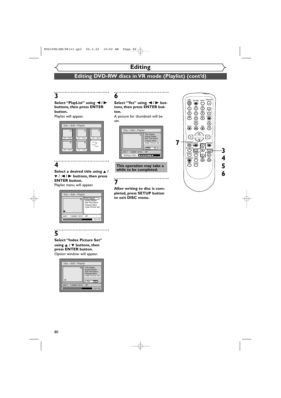 Editing | Sylvania DVR90VE User Manual | Page 80 / 108