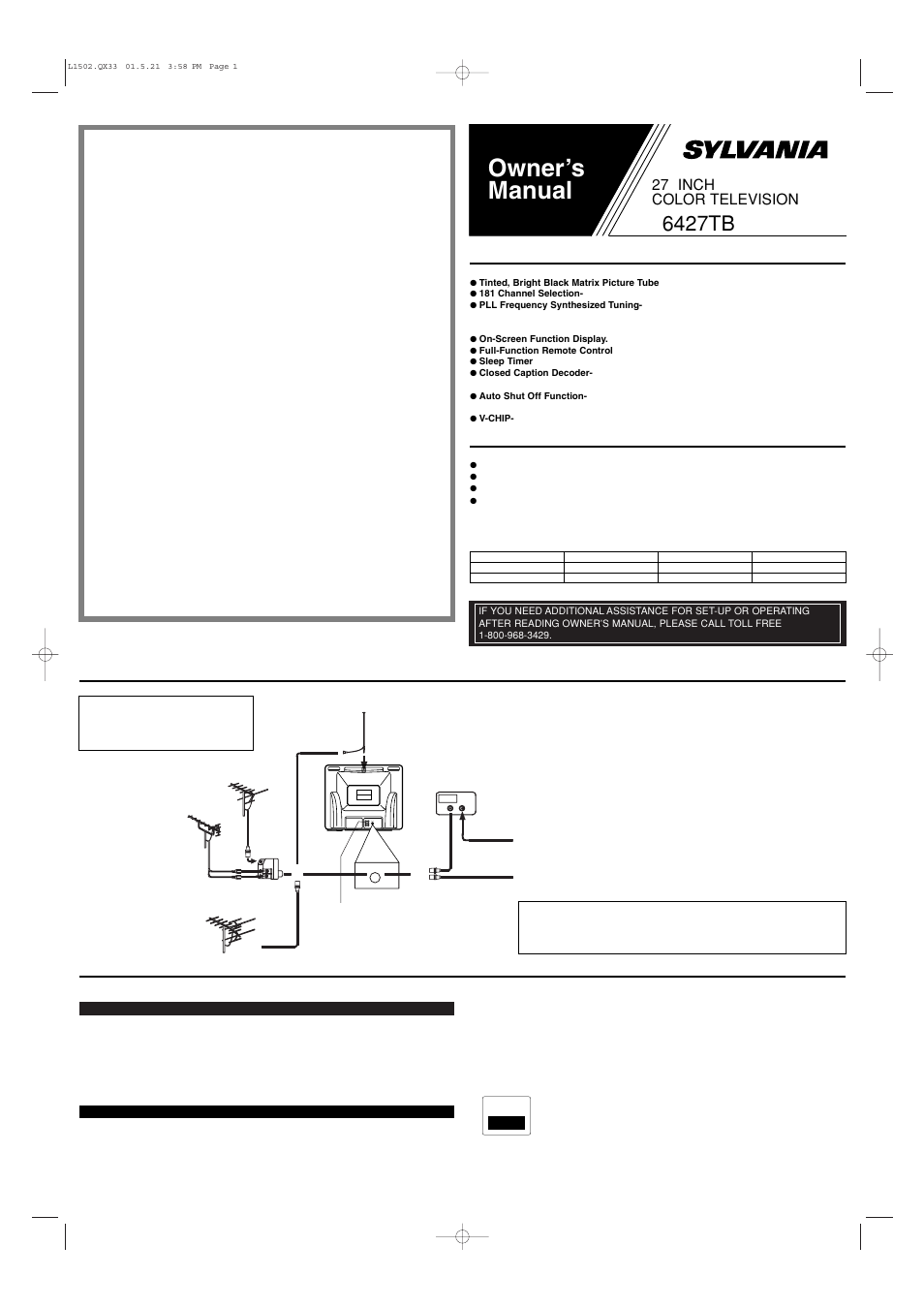 Sylvania 6427TB User Manual | 8 pages