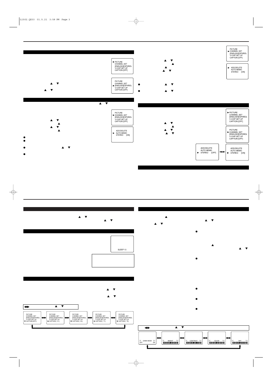 Preparation for use operations | Sylvania 6427TB User Manual | Page 3 / 8