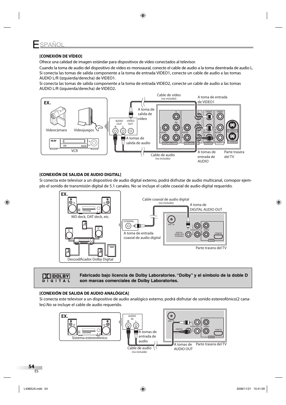 Spañol | Sylvania LC370SS8 M2 User Manual | Page 54 / 60