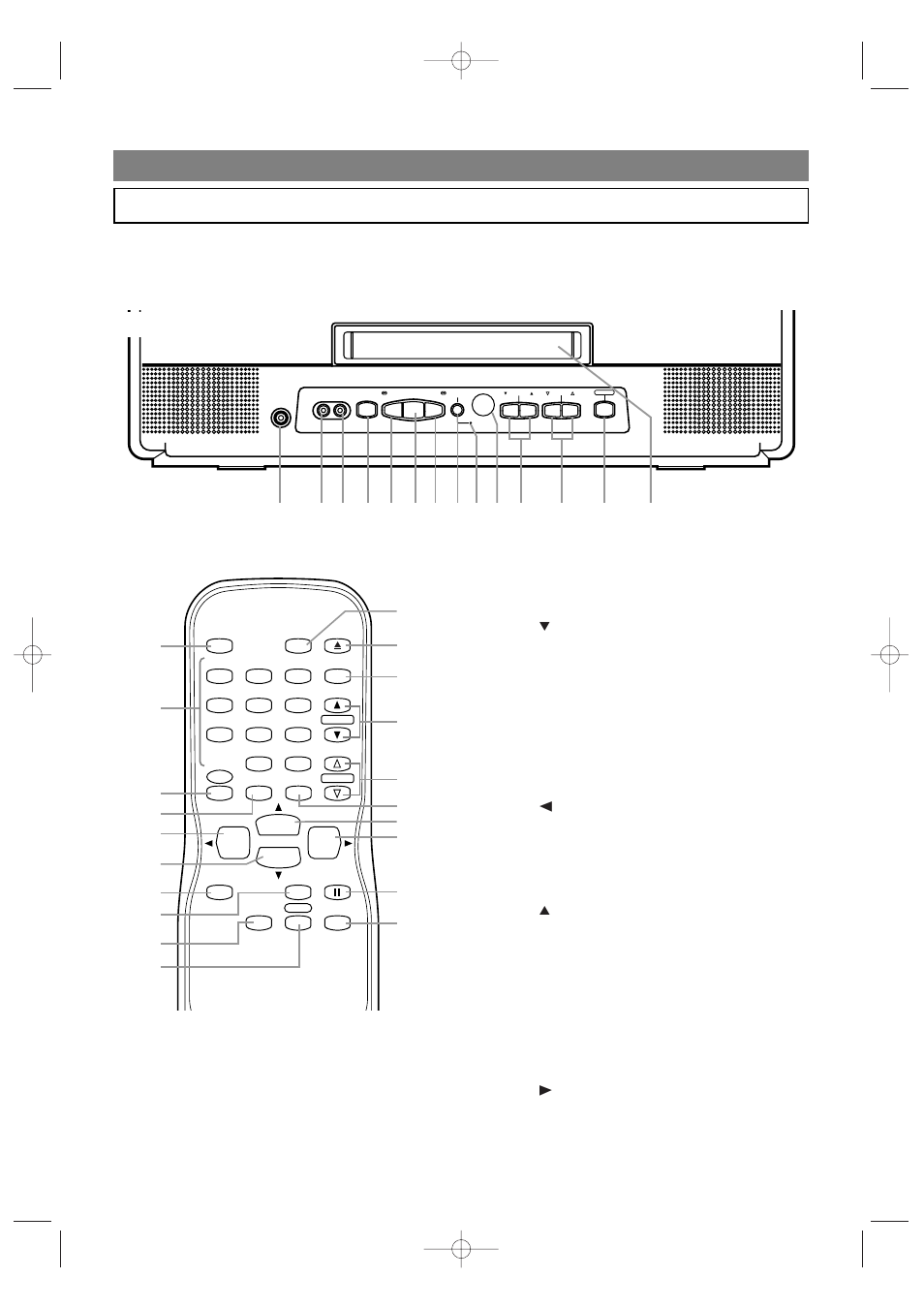 Controles de operación y sus funciones, Panel delantero - - control remoto | Sylvania 6313CB User Manual | Page 28 / 32