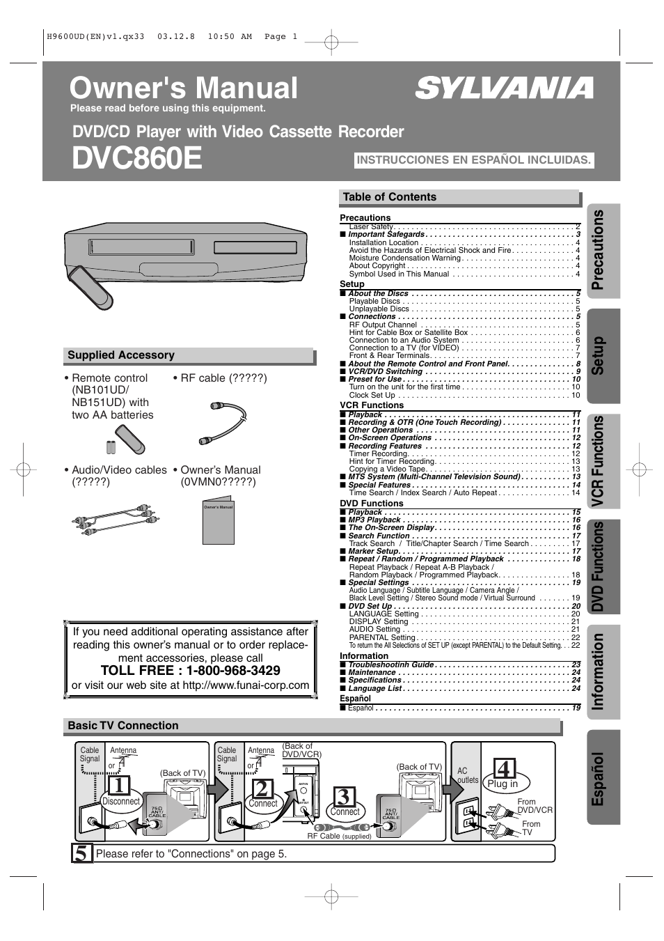 Sylvania DVC860E User Manual | 28 pages