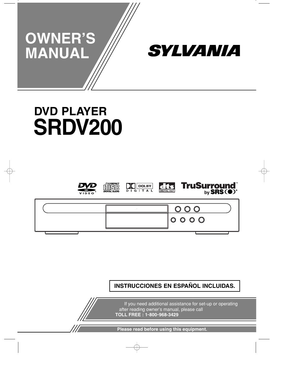 Sylvania SRDV200 User Manual | 36 pages