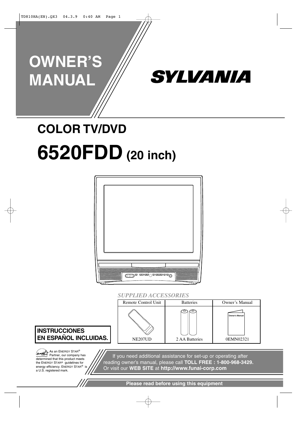 Sylvania 6520FDD User Manual | 34 pages