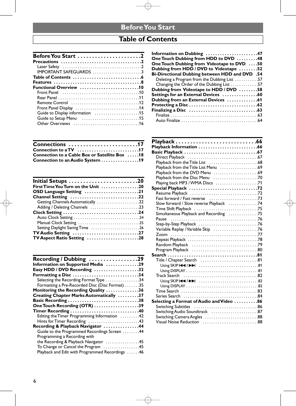 Sylvania HDRV200F User Manual | Page 14 / 156