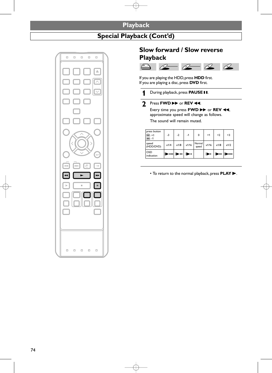 During playback, press pause k | Sylvania HDRV200F User Manual | Page 82 / 156