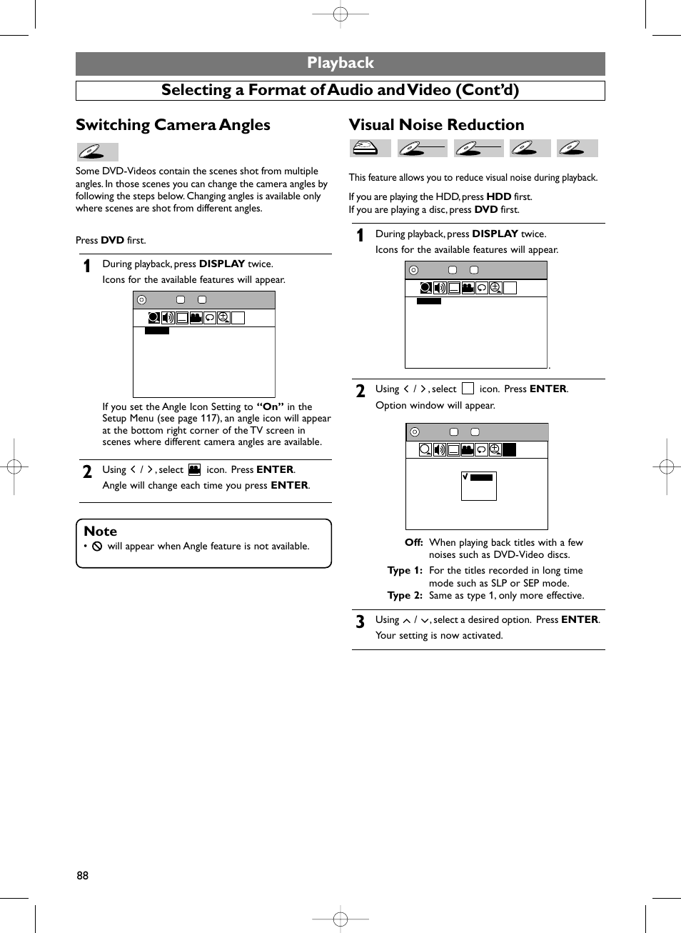 Playback visual noise reduction | Sylvania HDRV200F User Manual | Page 96 / 156