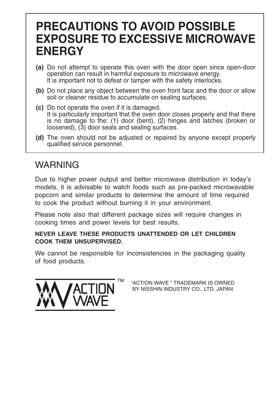 Warning | Sylvania SM81015 User Manual | Page 2 / 25