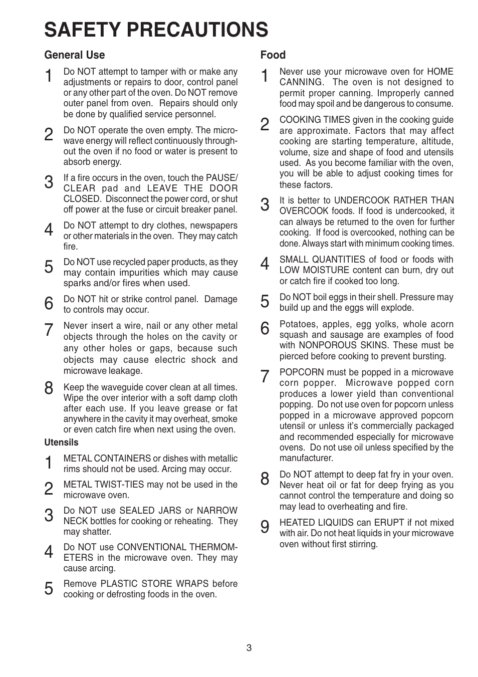 Safety precautions | Sylvania SM81015 User Manual | Page 6 / 25