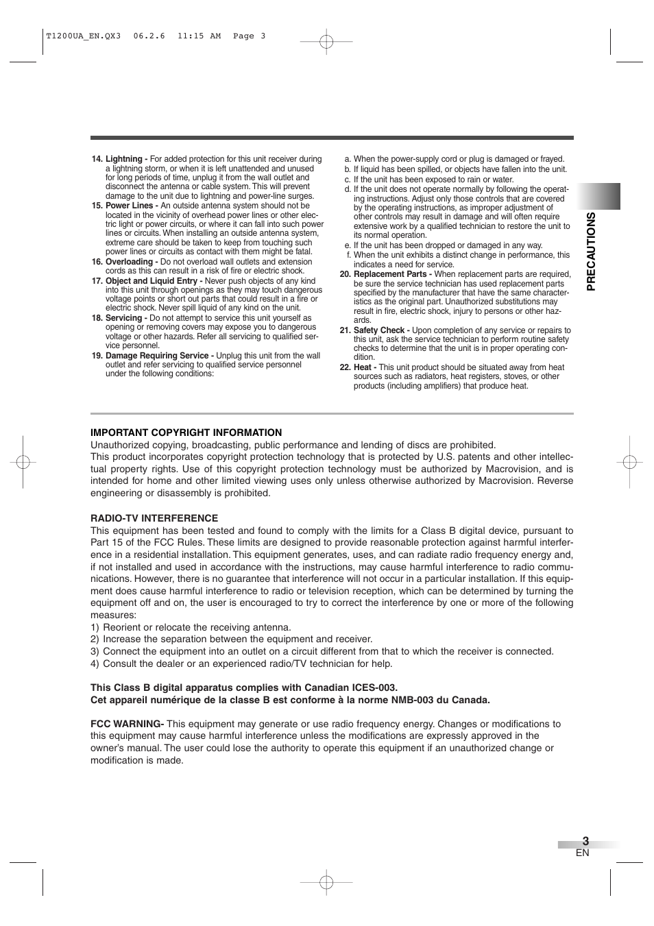 Sylvania 6720FDG User Manual | Page 3 / 44