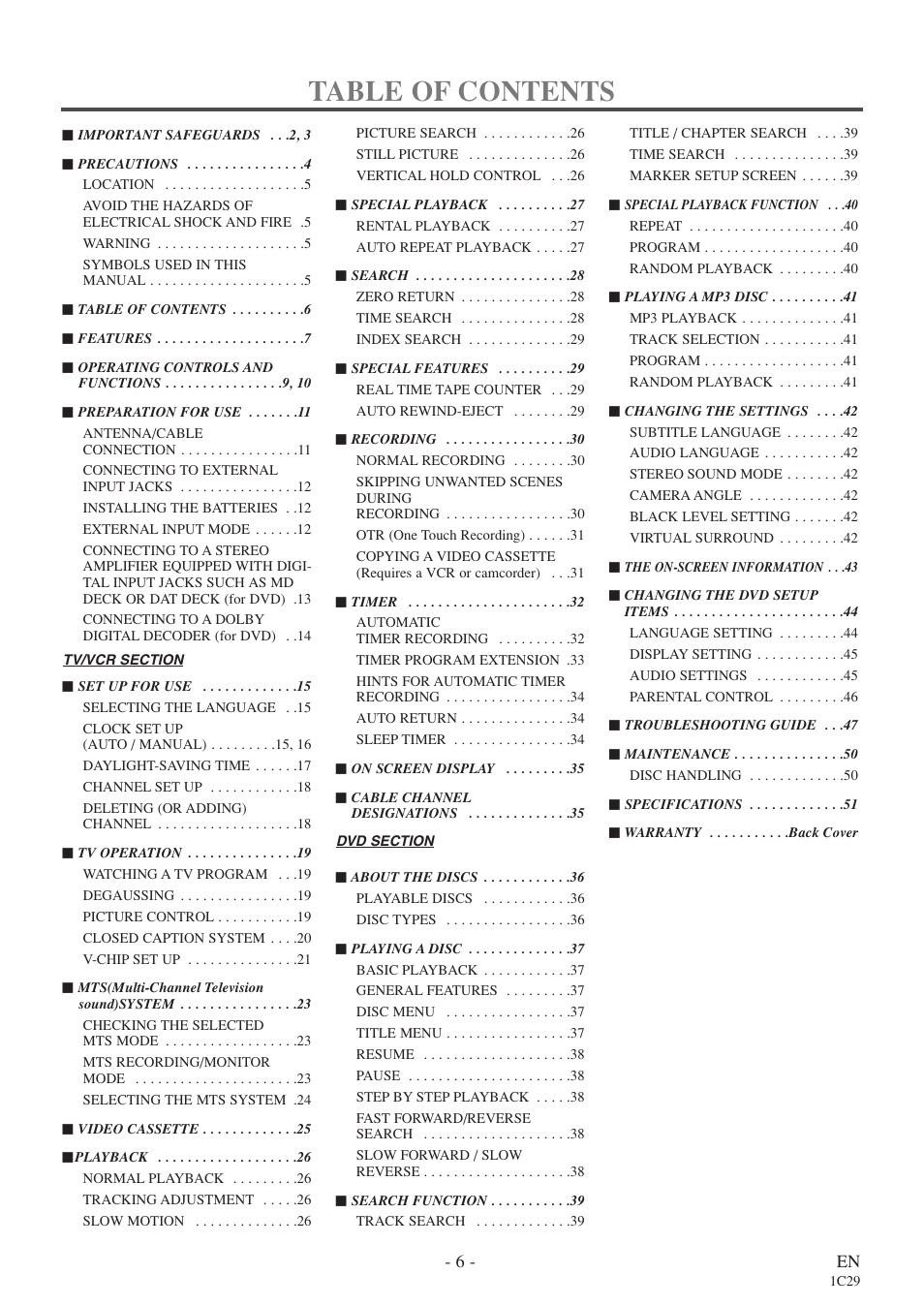 Sylvania 6720FDE User Manual | Page 6 / 56