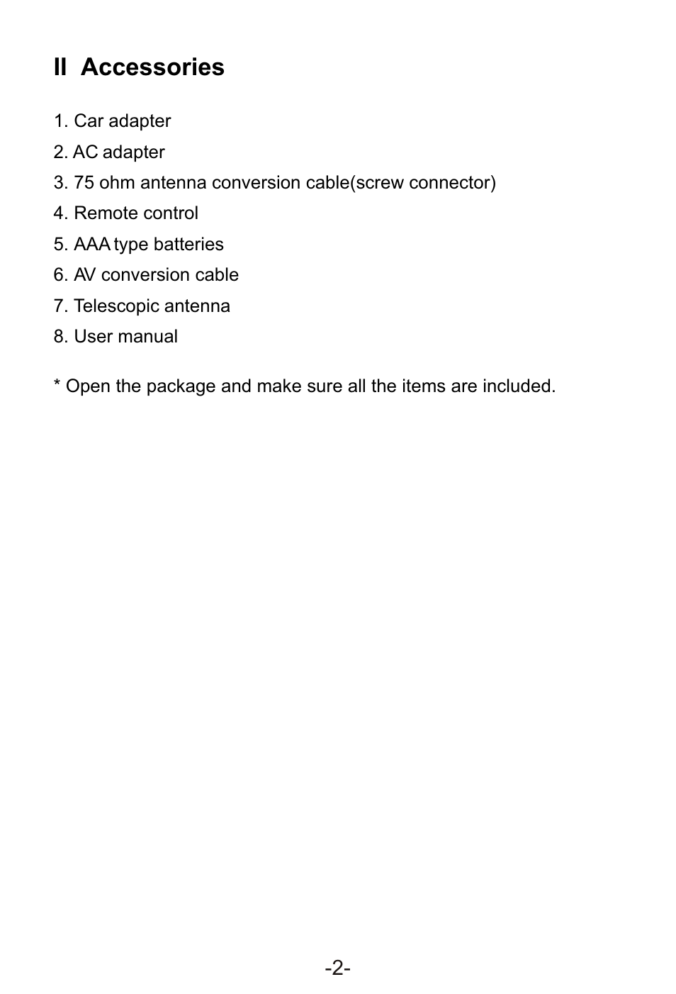 Т³гж 4, Ii accessories | Sylvania SRT902A User Manual | Page 4 / 19