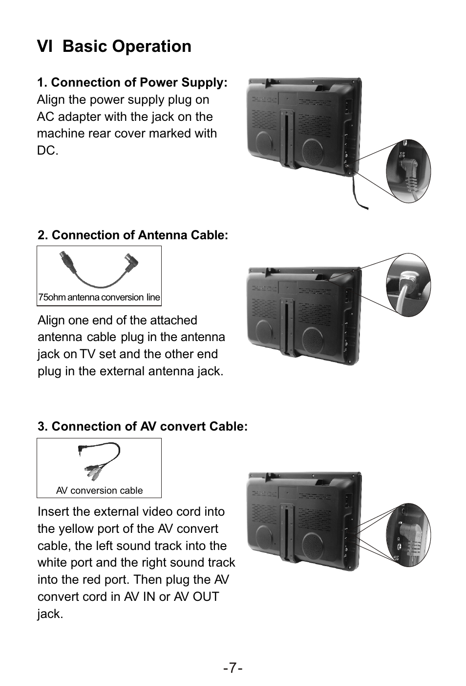 Т³гж 9, Vi basic operation | Sylvania SRT902A User Manual | Page 9 / 19