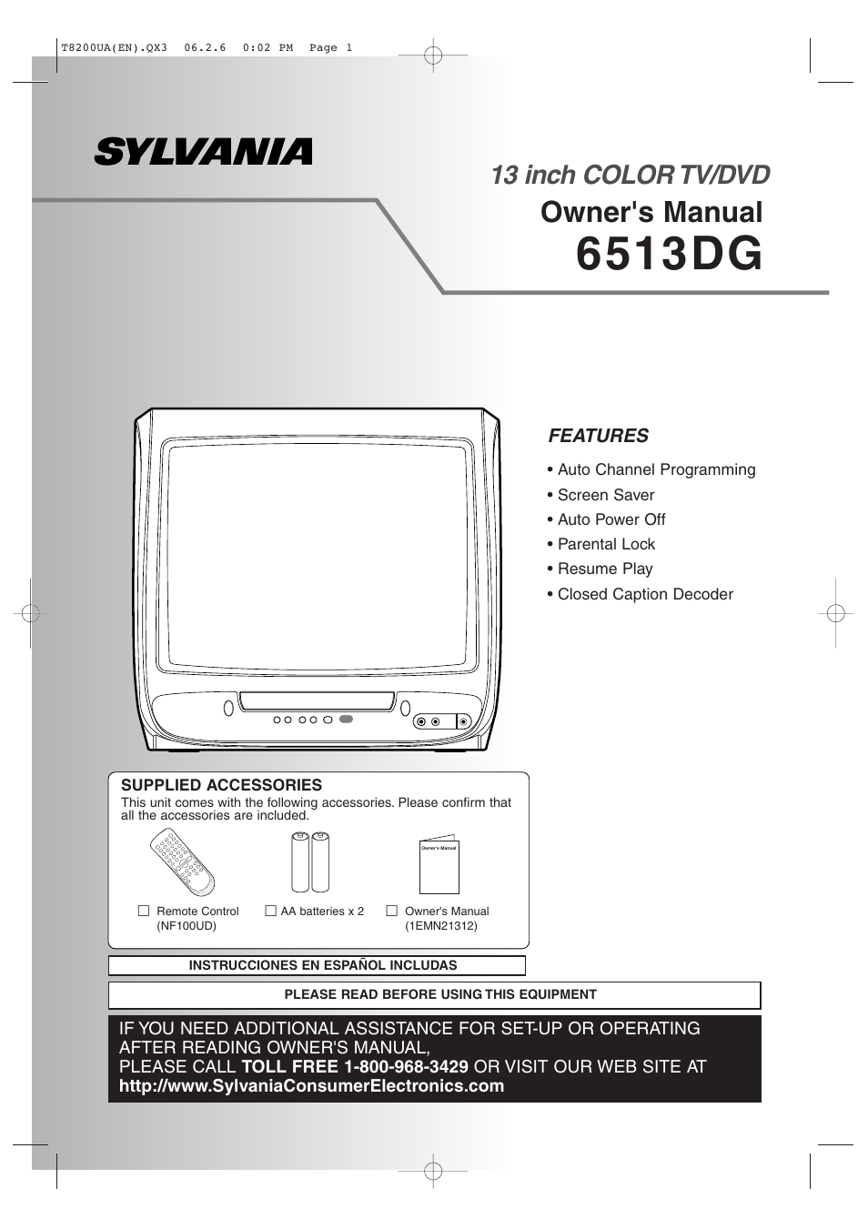 Sylvania 6513DG User Manual | 36 pages