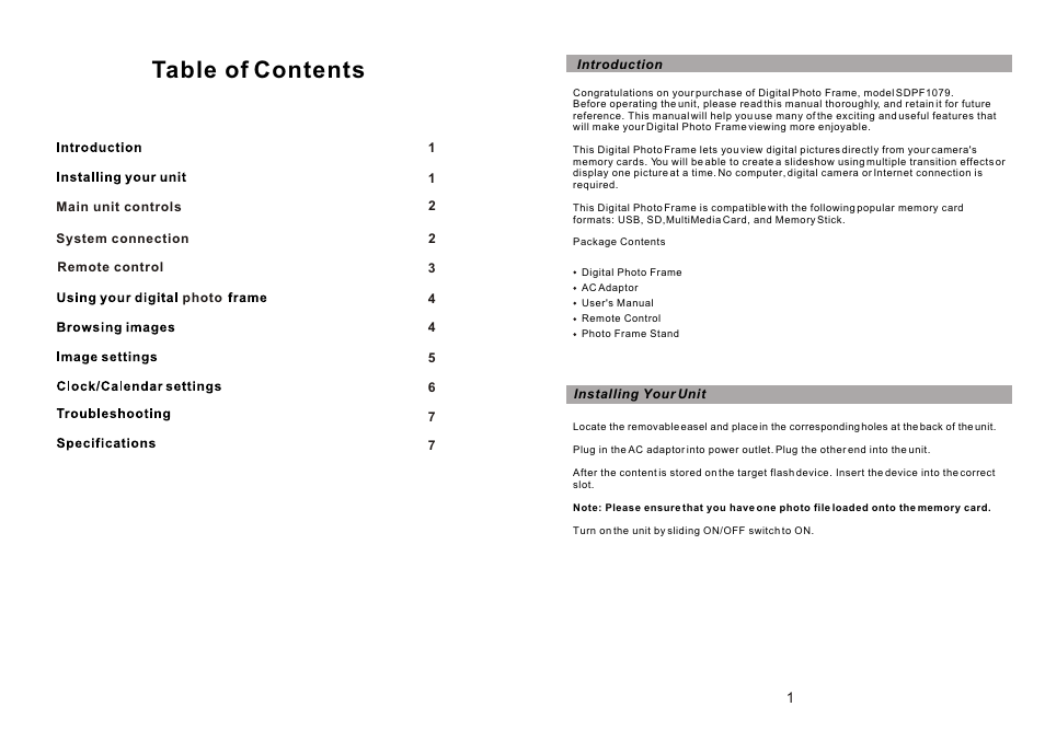 Sylvania SDPF1079 User Manual | Page 2 / 5