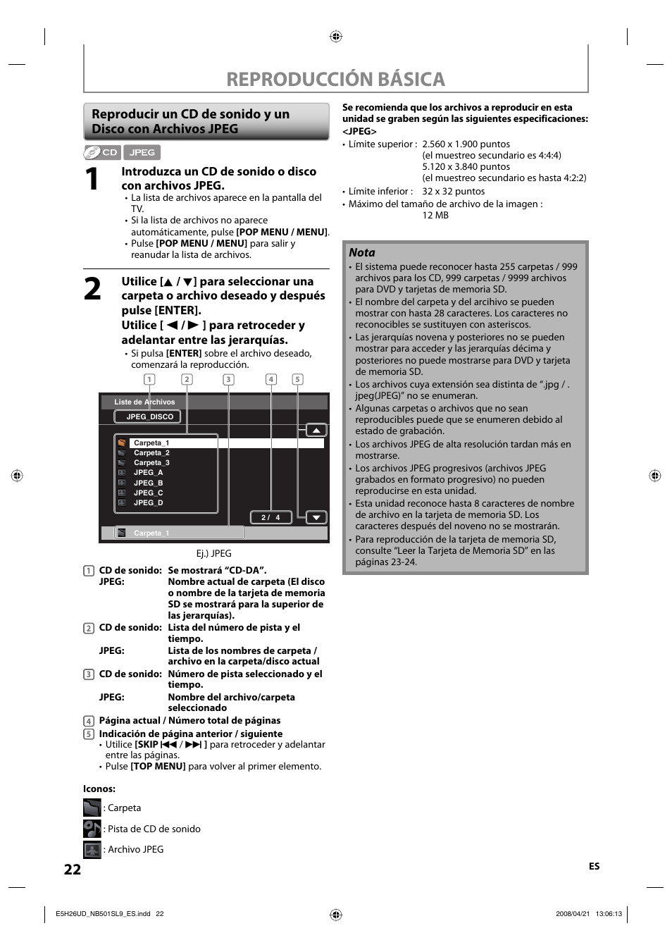 Reproducción básica | Sylvania NB501SL9 User Manual | Page 73 / 148
