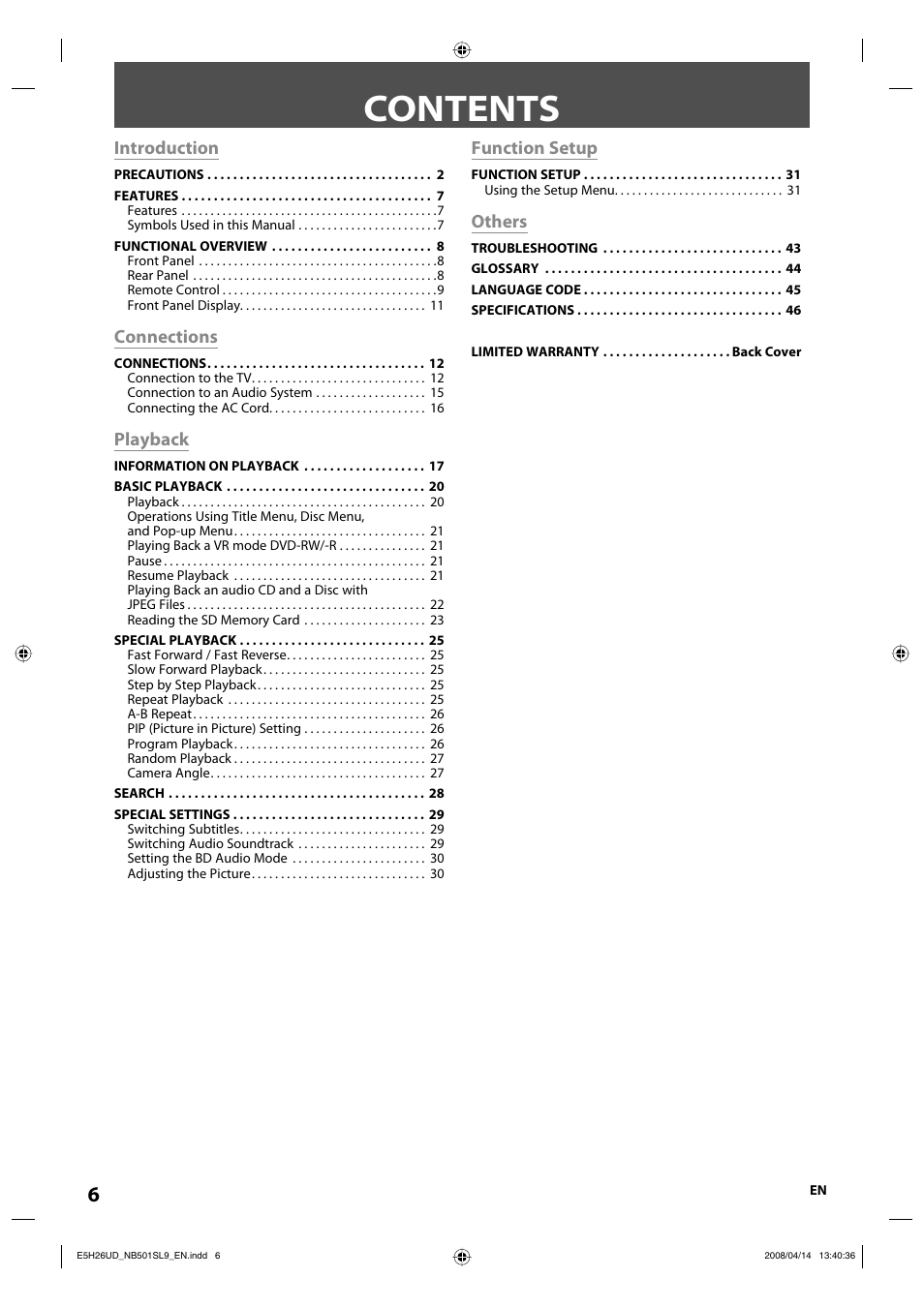 Sylvania NB501SL9 User Manual | Page 8 / 148