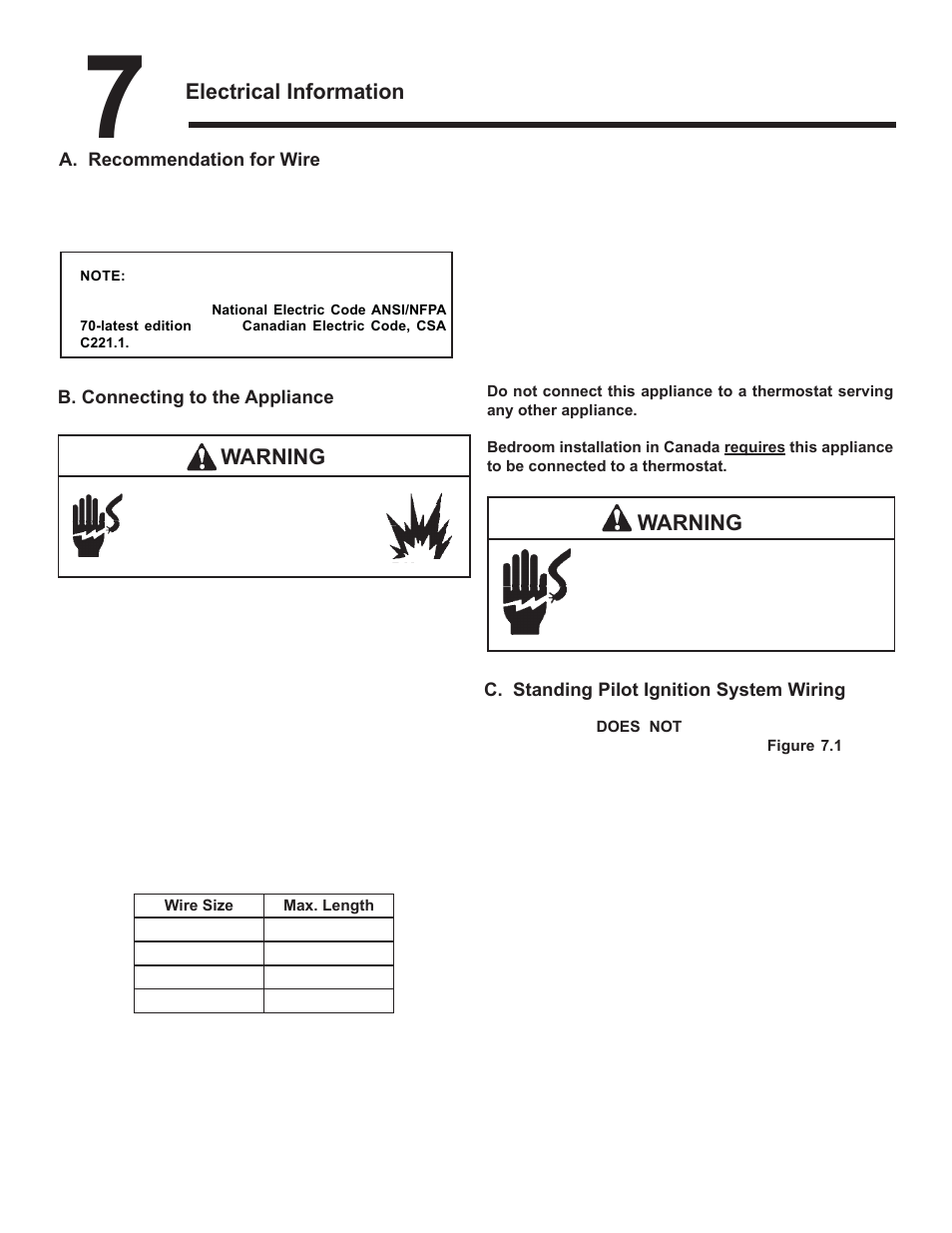 Electrical information, Warning | OmniTek TOPAZ 839-1340 User Manual | Page 27 / 56